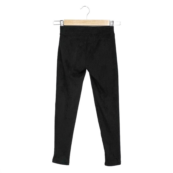 Tractr Girl’s Leggings Size 7 Black Pants Pull-on Faux Suede Moleskin New NWT - Picture 2 of 7